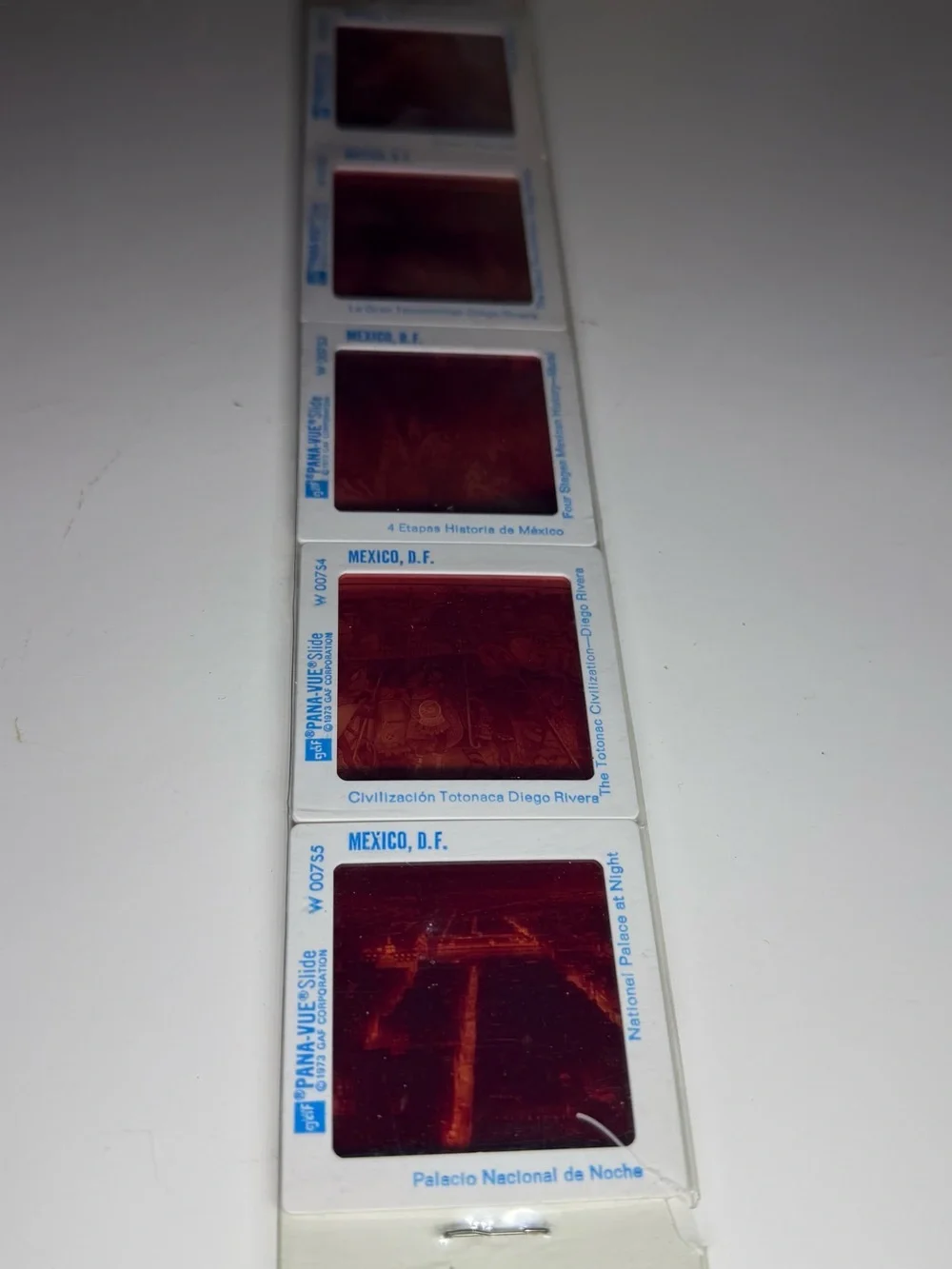 Vintage 1990s Pana-Vue 35mm Mexico City Panoramic Slide Set Of 4